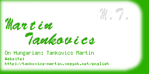 martin tankovics business card